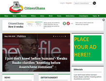Tablet Screenshot of citizenghana.com